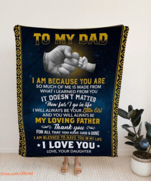 To My Dad Blanket Father And Daughter Blanket Dad Blanket From Daughter - Super King - Ettee