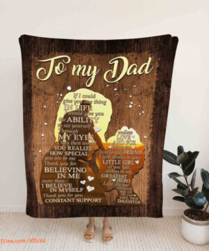 To My Dad Blanket Father And Daughter Blanket Family Blanket Blankets For Dad - Super King - Ettee