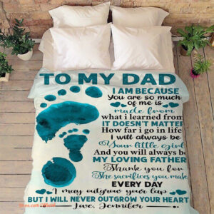 To My  Dad Quilt Blanket From Daughter - Super King - Ettee