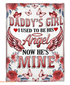 To My Dad I Used To Be His Angelfleece Blanket Gift For Father Family Home Decor - Super King - Ettee