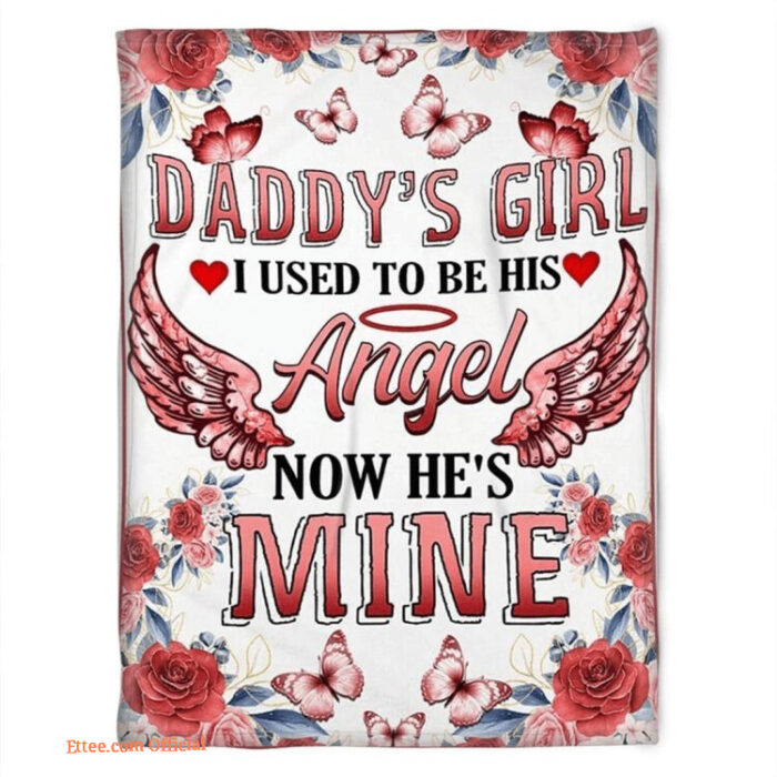 To My Dad I Used To Be His Angelfleece Blanket Gift For Father Family Home Decor - Super King - Ettee