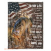 To My Dad Love Fishing Fish Print Blanket For Dadday American Fishing Lovers Blanket Fisherman Blanket   American Flag Fish Blanket - Super King - Ettee
