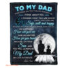 To My Dad Moon Dad And Son Fishing Blanket I Think About Youfleece Blanket - Super King - Ettee