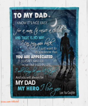 To My Dad My Hero.Gifts For Father.Father's Day Gifts.Blankets for Him.Father's Blanket - Super King - Ettee