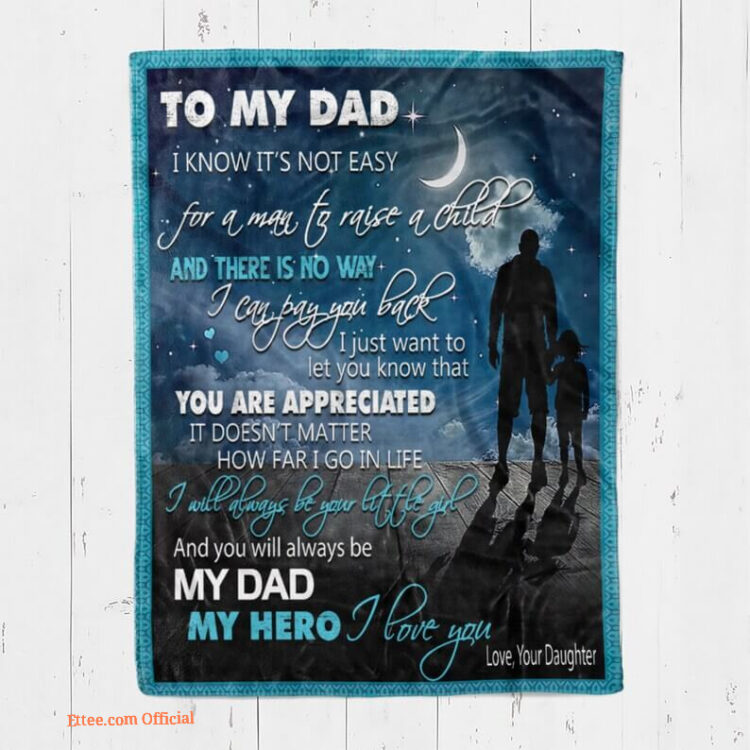 To My Dad My Hero.Gifts For Father.Father's Day Gifts.Blankets for Him.Father's Blanket - Super King - Ettee
