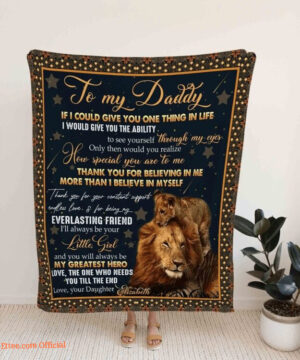 To My Daddy Blanket Lion Blanket For Father Lion Dad Blanket Father Blanket - Super King - Ettee