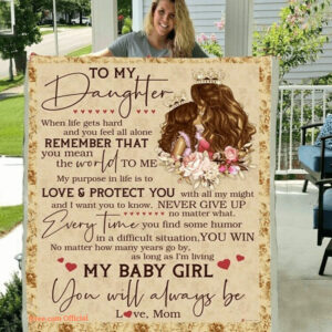 To My Daughter 3d Quilt Fleece Blanket – Gift For Daughter - Super King - Ettee