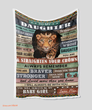 To My Daughter Quilt Blanket King Jaguar. Foldable And Compact - Super King - Ettee