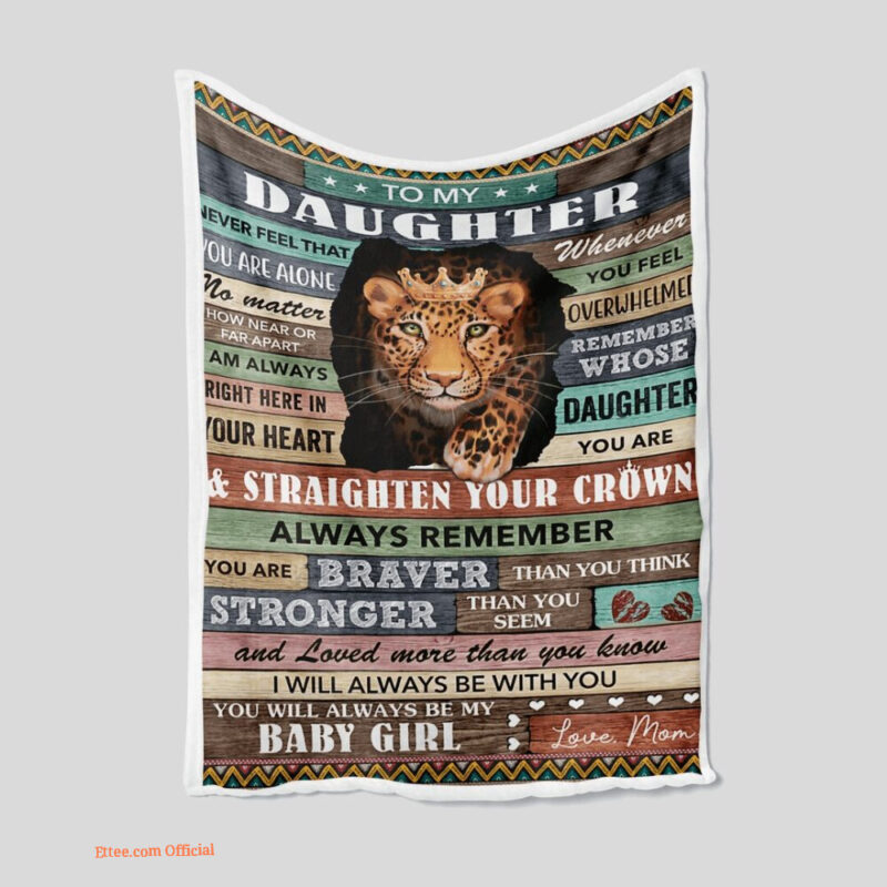 To My Daughter Quilt Blanket King Jaguar. Foldable And Compact - Super King - Ettee