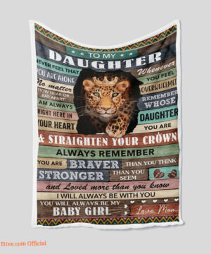 To My Daughter King Jaguar Quilt Blanket Family. Light And Durable. Soft To Touch - Super King - Ettee