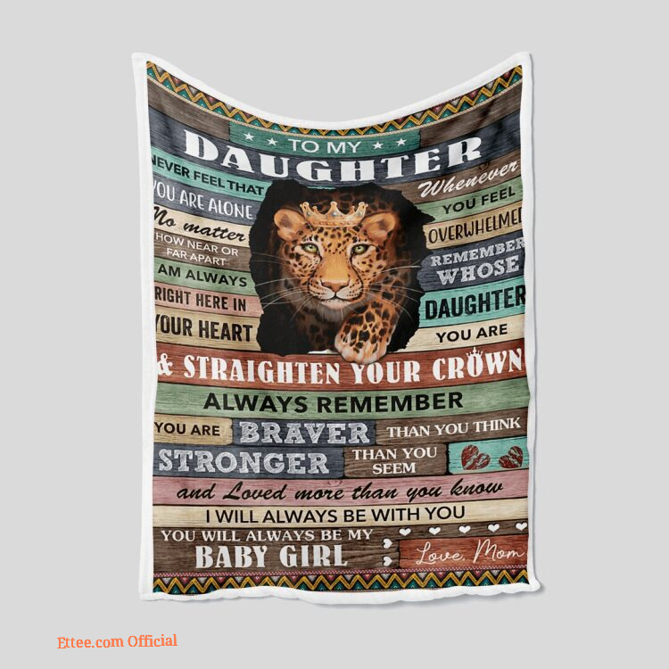To My Daughter Quilt Blanket King Jaguar. Foldable And Compact - Ettee - compact