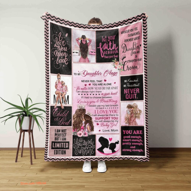 To My Daughter Quilt Blanket - Lightweight, Soft, and Durable Gift - Super King - Ettee