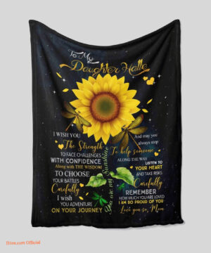 To My Daughter Quilt Blanket Sunflower. Lightweight And Smooth Comfort - Super King - Ettee