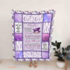 To My Daughter Quilt Blanket Violet Lavender. Foldable And Compact - Super King - Ettee