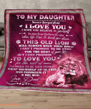 To My Daughter Blanket From Dad Blanket To My Daughter Birthday - Super King - Ettee