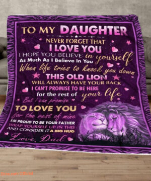 To My Daughter Blanket From Dad Blanket To My Daughter Birthday 5 - Super King - Ettee