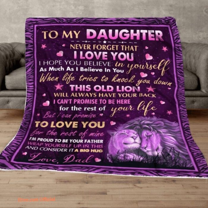 To My Daughter Blanket From Dad Blanket To My Daughter Birthday 5 - Super King - Ettee