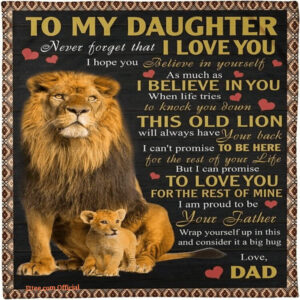 To My Daughter Blanket From Dad Gifts For Daughter Blanket From Father - Super King - Ettee
