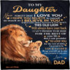 To My Daughter Blanket - Father's Thoughtful Gift | Ruggifts.com - Super King - Ettee