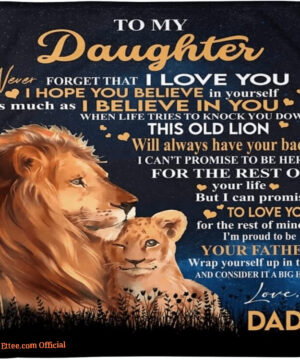 To My Daughter Blanket - Father's Thoughtful Gift | Ruggifts.com - Super King - Ettee