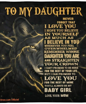 To My Daughter Lion Blanket - Dad's Gift for Girl3 - Super King - Ettee