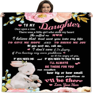 To My Daughter Blanket From Mom Blanket To My Daughter Gift For Girls - Super King - Ettee