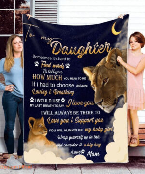 To My Daughter Quilt Blanket From Mom Dad. Light And Durable. Soft To Touch - Super King - Ettee