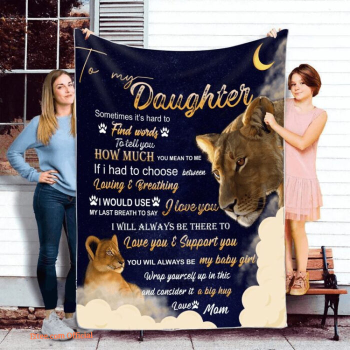 To My Daughter Quilt Blanket From Mom Dad. Light And Durable. Soft To Touch - Super King - Ettee