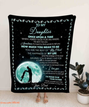 To My Daughter Quilt Blanket Moon. Night Sky. Foldable And Compact - Super King - Ettee