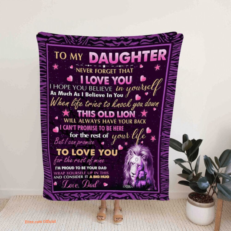 To My Daughter Quilt Blanket Your Life. Foldable And Compact - Super King - Ettee