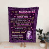 To My Daughter Quilt Blanket For Daughter From Dad. Lightweight And Smooth Comfort - Super King - Ettee
