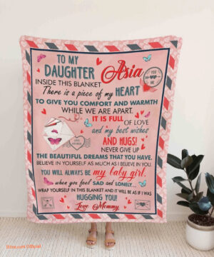 To My Daughter Quilt Blanket My Heart. Light And Durable. Soft To Touch - Super King - Ettee