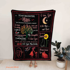 To My Daughter Quilt Blanket. Light And Durable. Soft To Touch - Super King - Ettee