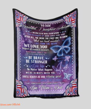 To My Daughter Quilt Blanket Dad. Lightweight And Smooth Comfort - Super King - Ettee