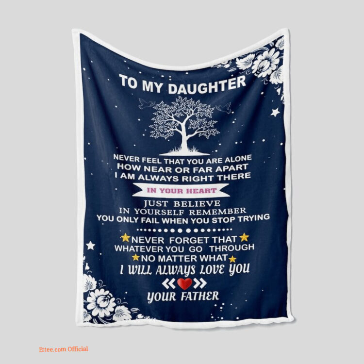 To My Daughter Quilt Blanket. Soft To Touch. Foldable And Compact - Super King - Ettee