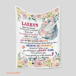 To My Daughter Quilt Blanket Dad. Light And Durable. Soft To Touch - Super King - Ettee