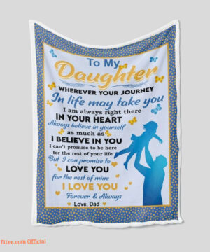 To My Daughter Quilt Blanket Mom. Light And Durable. Soft To Touch - Super King - Ettee