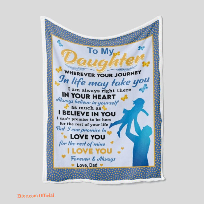 To My Daughter Quilt Blanket Mom. Light And Durable. Soft To Touch - Super King - Ettee