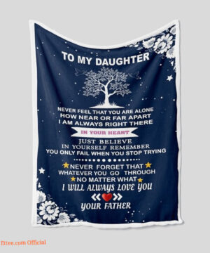 Letter To My Daughter Quilt Blanket  Dad. Lightweight And Smooth Comfort - Super King - Ettee