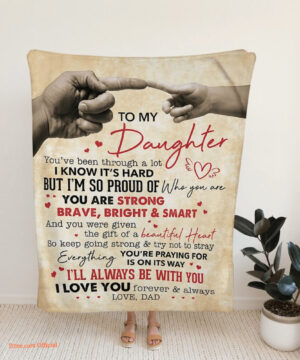 To My Daughter Quilt Blanket Family. Lightweight And Smooth Comfort - Super King - Ettee