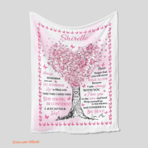 To My Daughter Quilt Blanket Heart Tree. Light And Durable. Soft To Touch - Super King - Ettee
