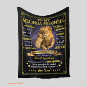 To My Daughter Quilt Blanket Lion Family. Light And Durable. Soft To Touch - Super King - Ettee