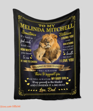 To My Daughter Quilt Blanket Lion Family. Light And Durable. Soft To Touch - Super King - Ettee