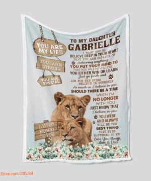 To My Daughter Quilt Blanket Lion Mom. Light And Durable. Soft To Touch - Super King - Ettee