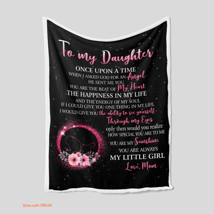 To My Daughter Quilt Blanket. Foldable And Compact. Soft To Touch - Super King - Ettee
