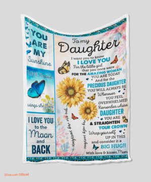 To My Daughter Quilt Blanket - Lightweight & Soft Gift for Her - Super King - Ettee