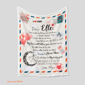 To My Daughter Blanket Personalized Name Blanket Mom. Foldable And Compact - Super King - Ettee
