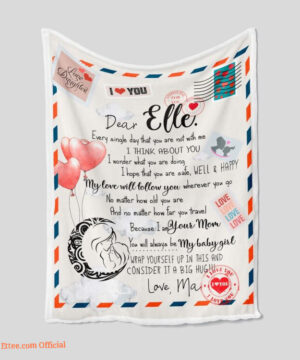 To My Daughter Blanket Personalized Name Blanket Mom. Foldable And Compact - Super King - Ettee