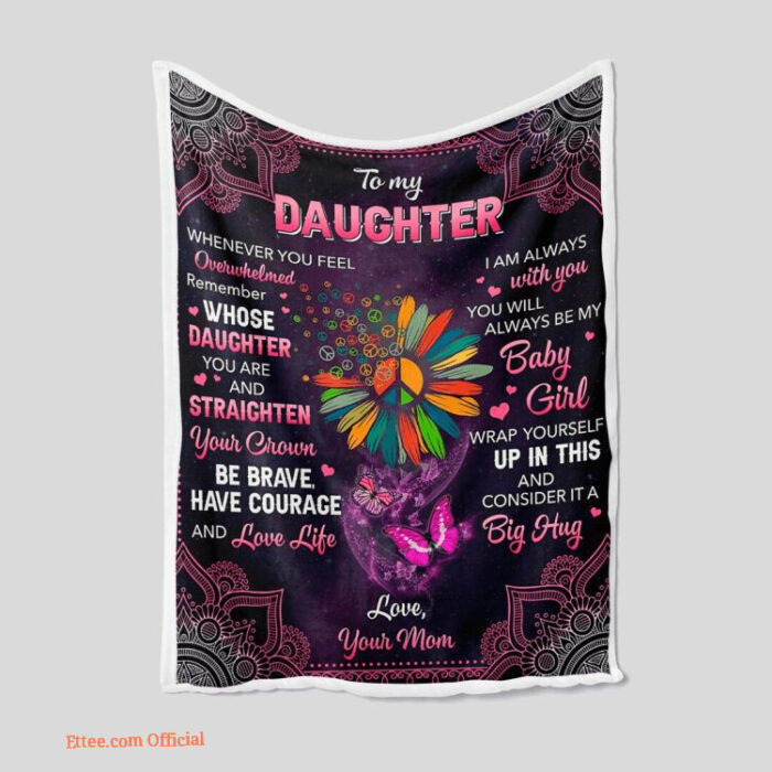 To My Daughter Blanket Personalized Name Quilt Blanket Piece Symbol - Super King - Ettee