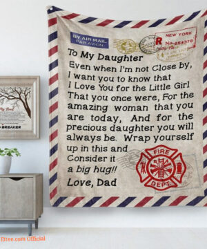 To My Daughter Blanket When Im Not Close By Fleece Blanket Gift For Daughter - Super King - Ettee